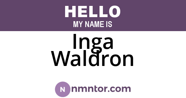 Inga Waldron