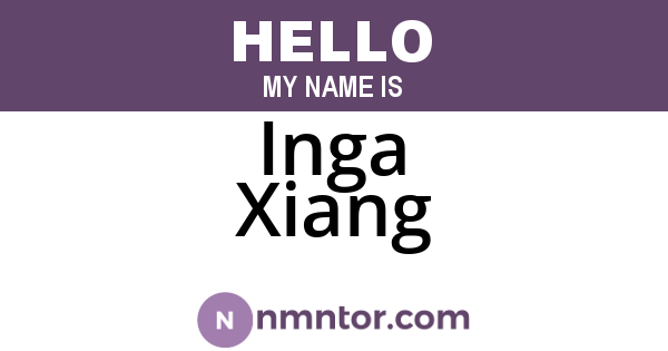 Inga Xiang