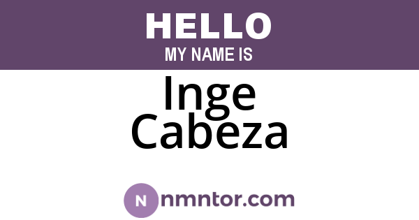 Inge Cabeza