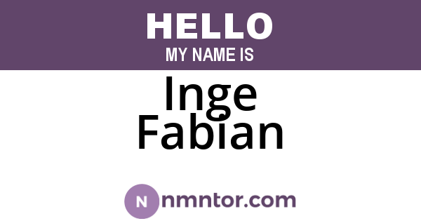 Inge Fabian
