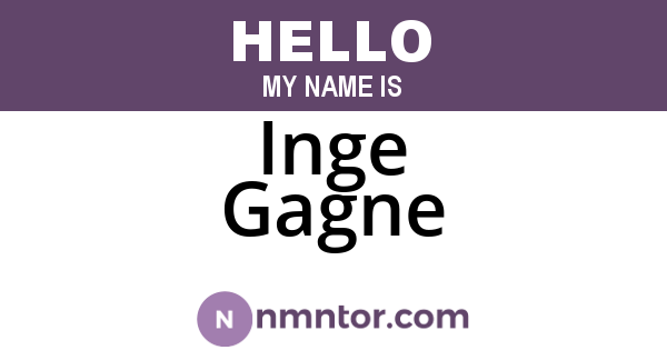 Inge Gagne