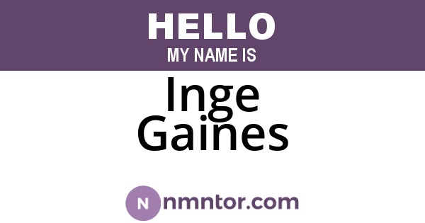 Inge Gaines