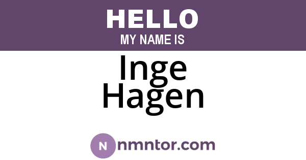 Inge Hagen