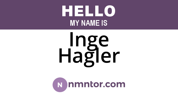 Inge Hagler