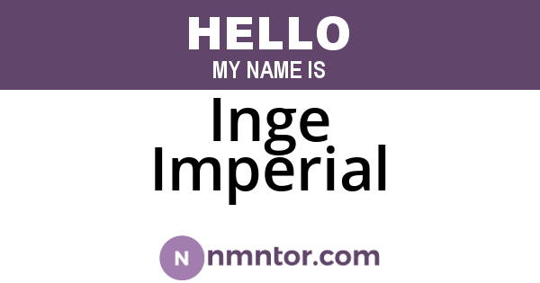 Inge Imperial