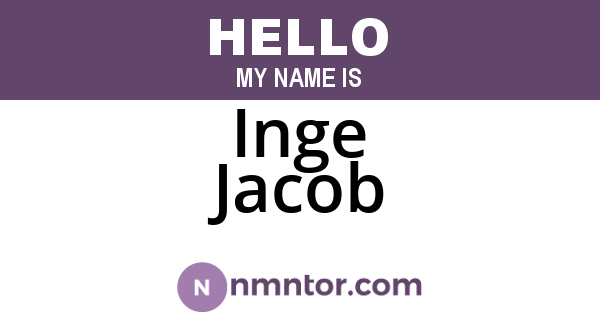 Inge Jacob