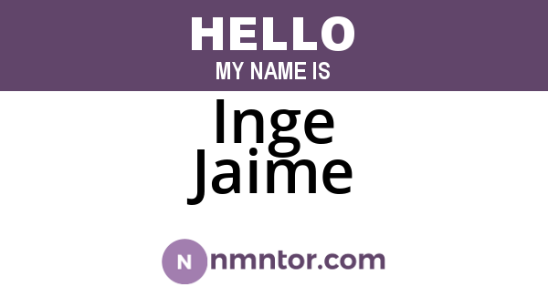 Inge Jaime