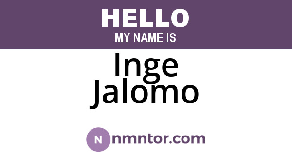 Inge Jalomo