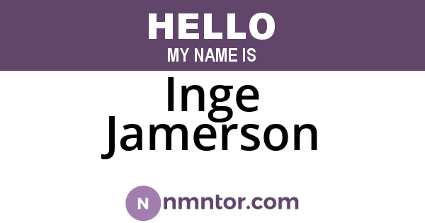 Inge Jamerson