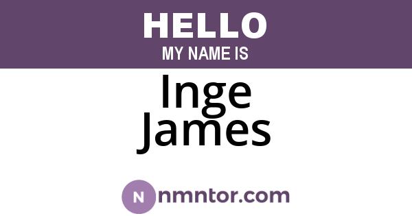 Inge James