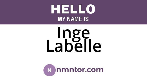 Inge Labelle