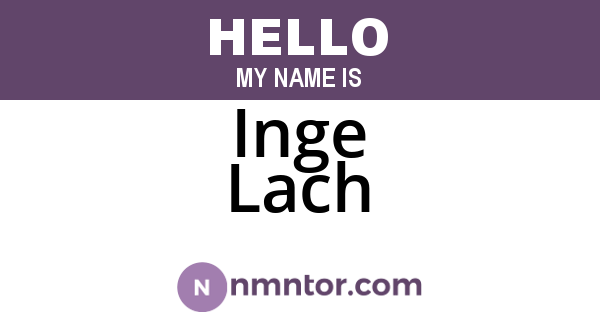 Inge Lach