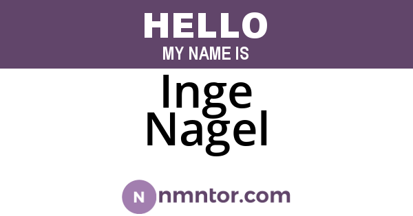 Inge Nagel