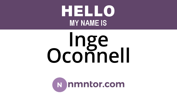 Inge Oconnell