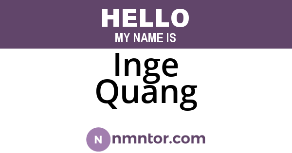 Inge Quang