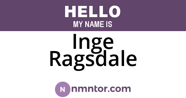 Inge Ragsdale