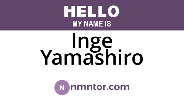 Inge Yamashiro