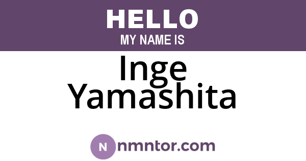 Inge Yamashita