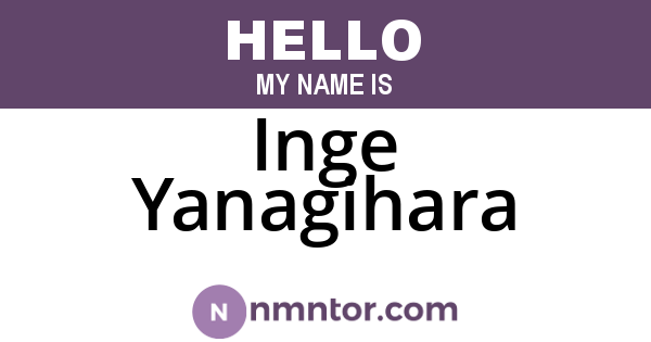 Inge Yanagihara
