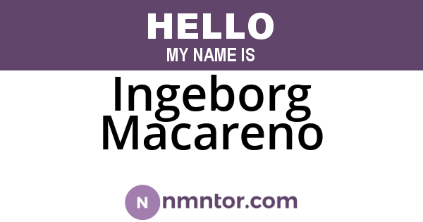 Ingeborg Macareno