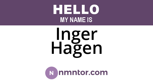 Inger Hagen