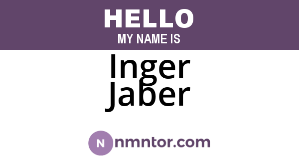 Inger Jaber