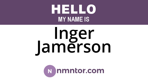 Inger Jamerson