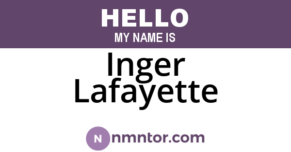 Inger Lafayette