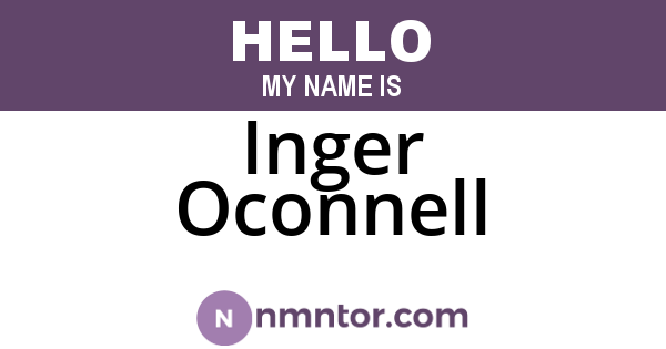 Inger Oconnell