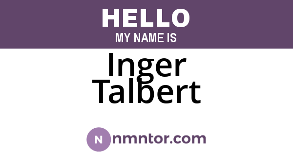 Inger Talbert