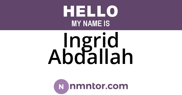 Ingrid Abdallah