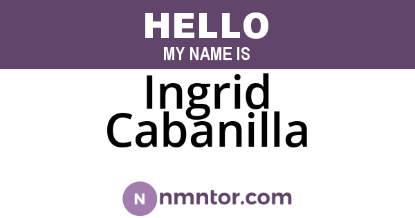 Ingrid Cabanilla