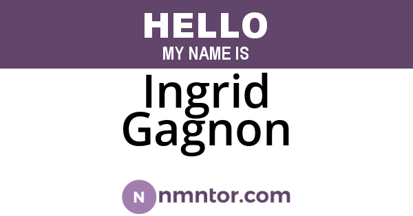 Ingrid Gagnon