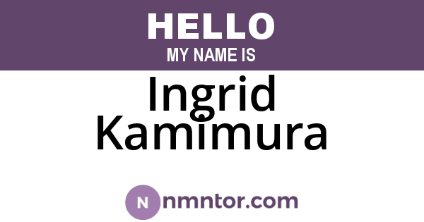 Ingrid Kamimura
