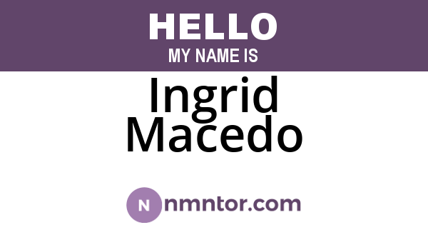 Ingrid Macedo