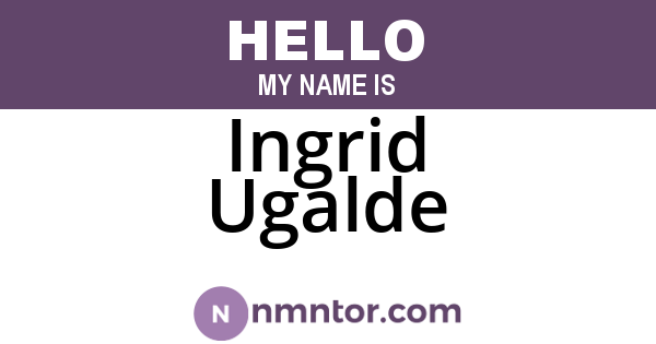 Ingrid Ugalde
