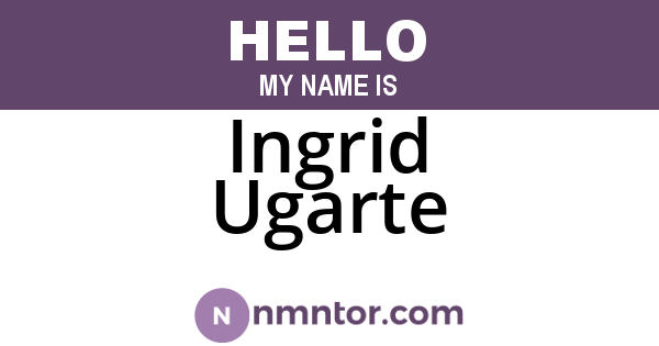 Ingrid Ugarte