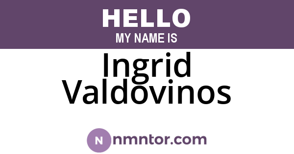 Ingrid Valdovinos