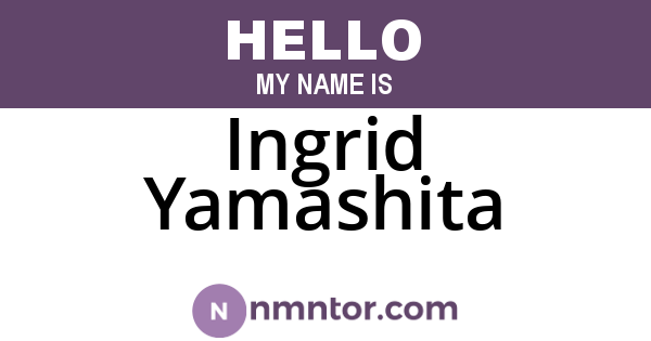 Ingrid Yamashita