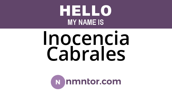 Inocencia Cabrales