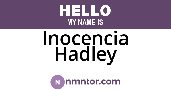 Inocencia Hadley