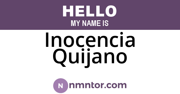 Inocencia Quijano
