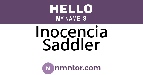 Inocencia Saddler