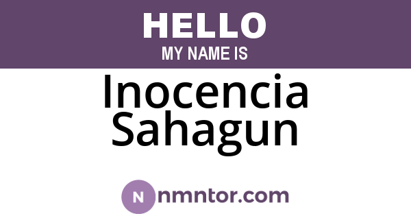 Inocencia Sahagun