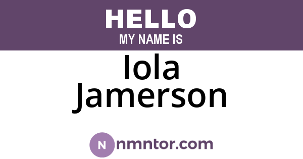 Iola Jamerson
