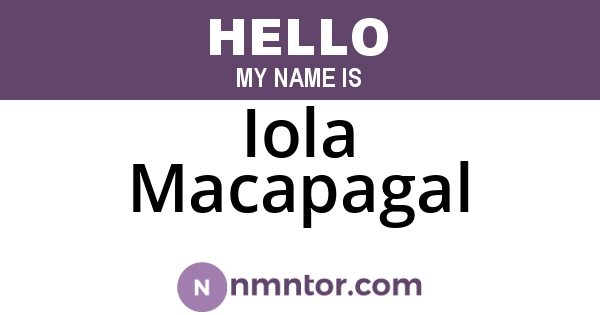 Iola Macapagal