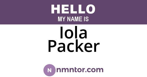 Iola Packer