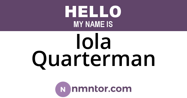Iola Quarterman