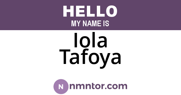 Iola Tafoya