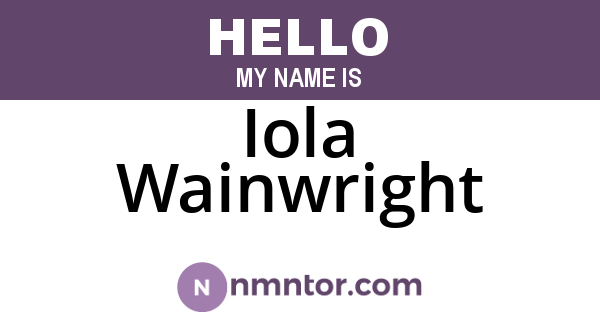 Iola Wainwright